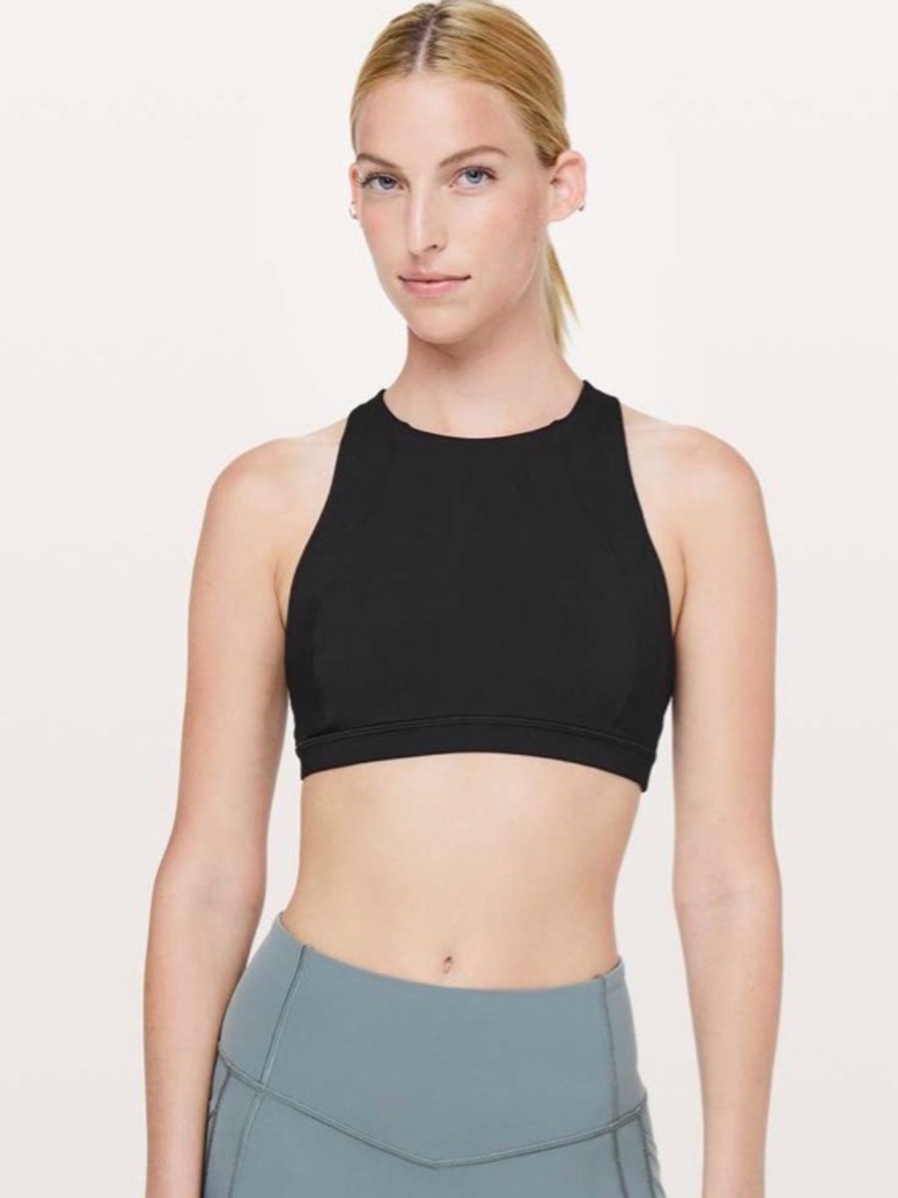 Lululemon Free To Be Serene Bra High Neck Black Women’s Size 6 Yoga Workout